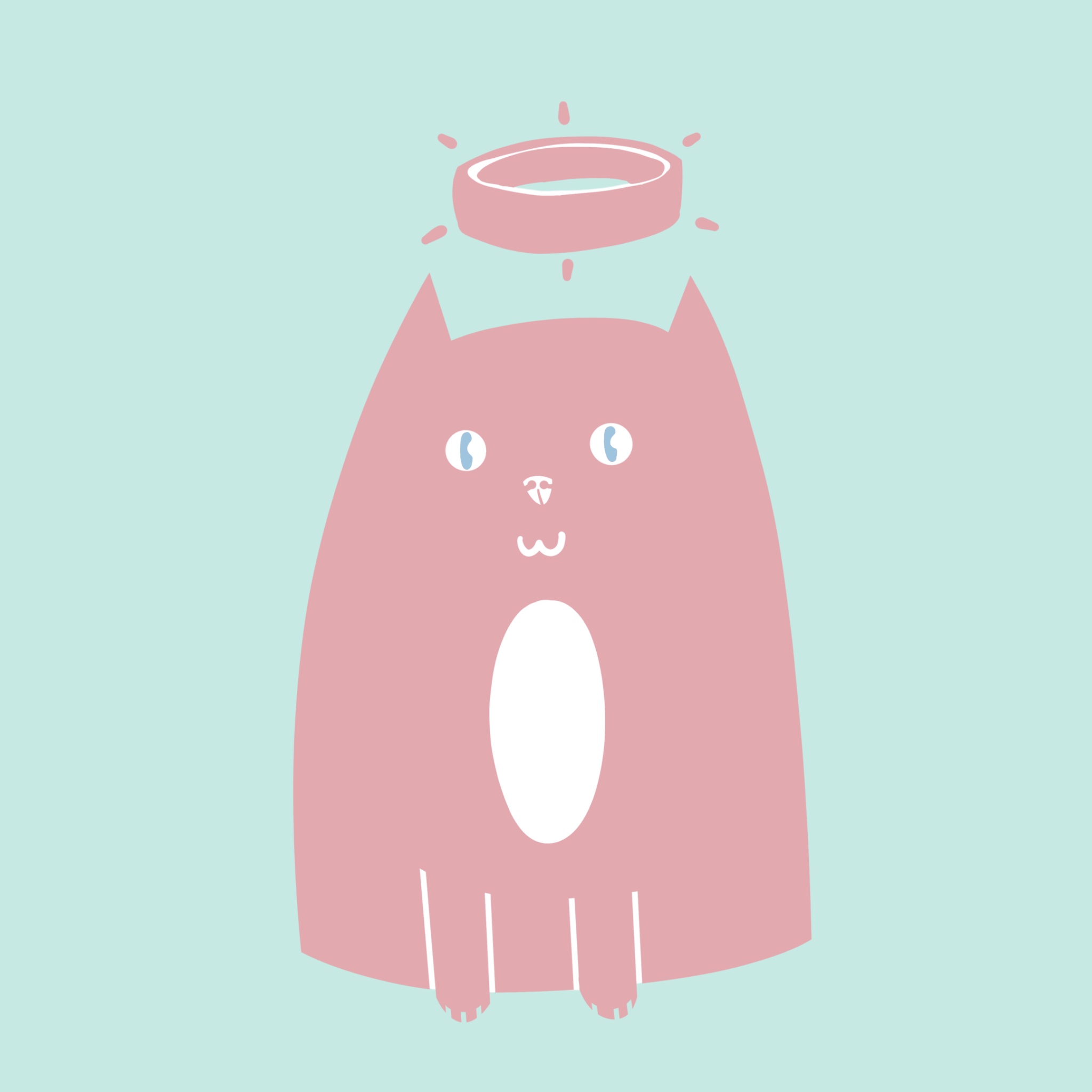 Cat with halo