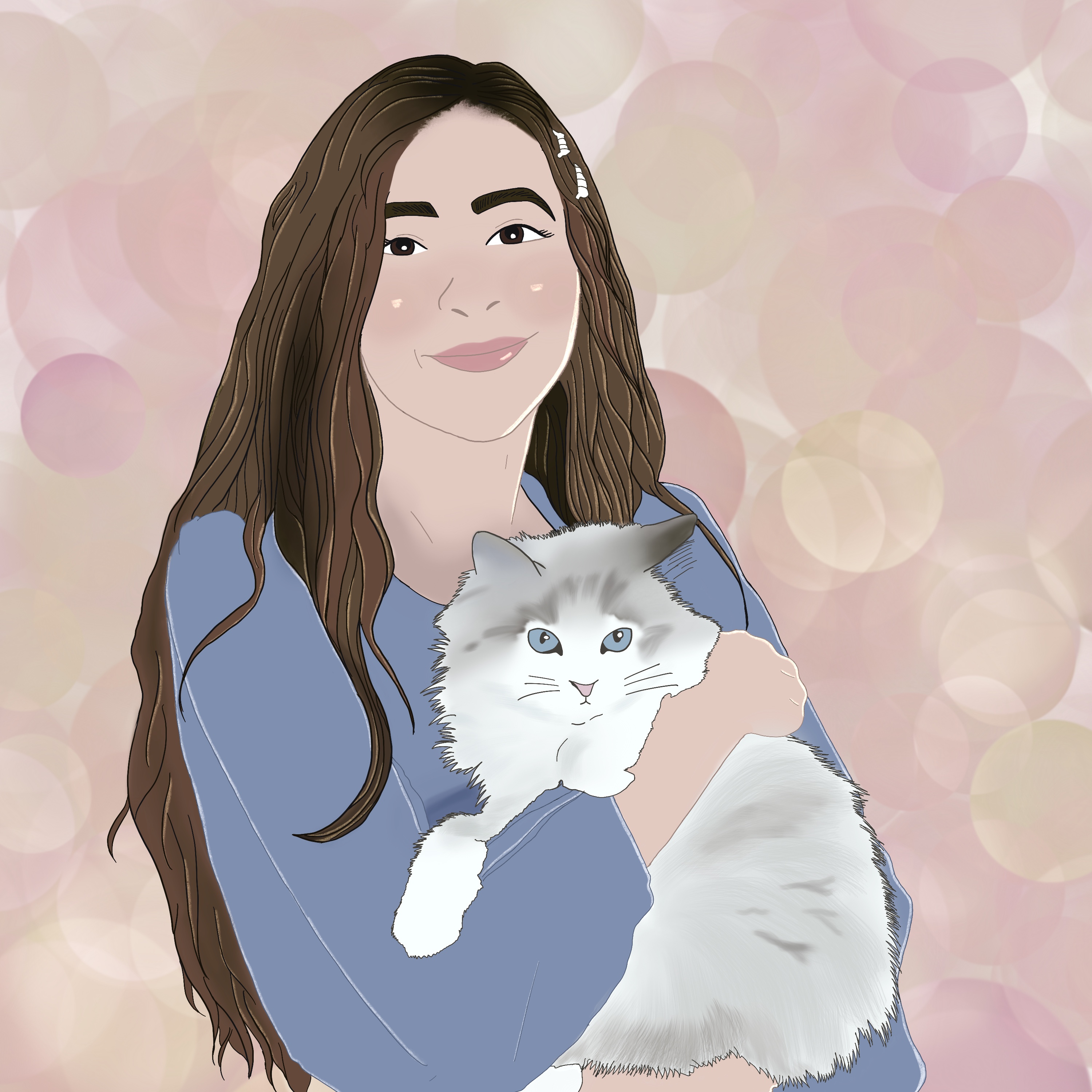 Figure with cat