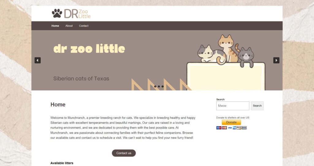 Cat breeder website